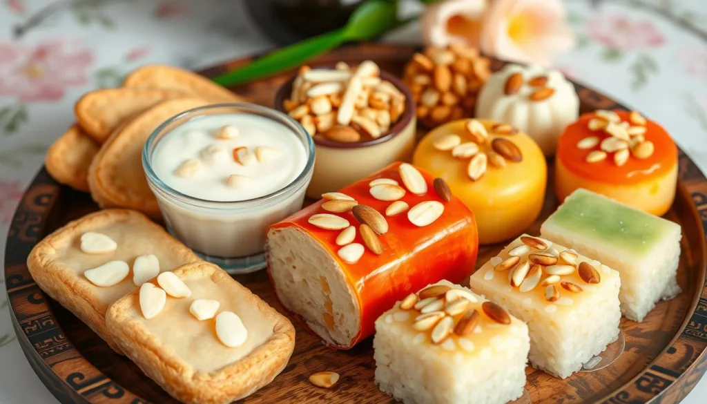 Chopped Almonds in Asian Desserts