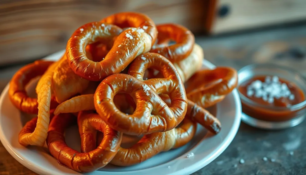 Pretzels wrapped in potato chips