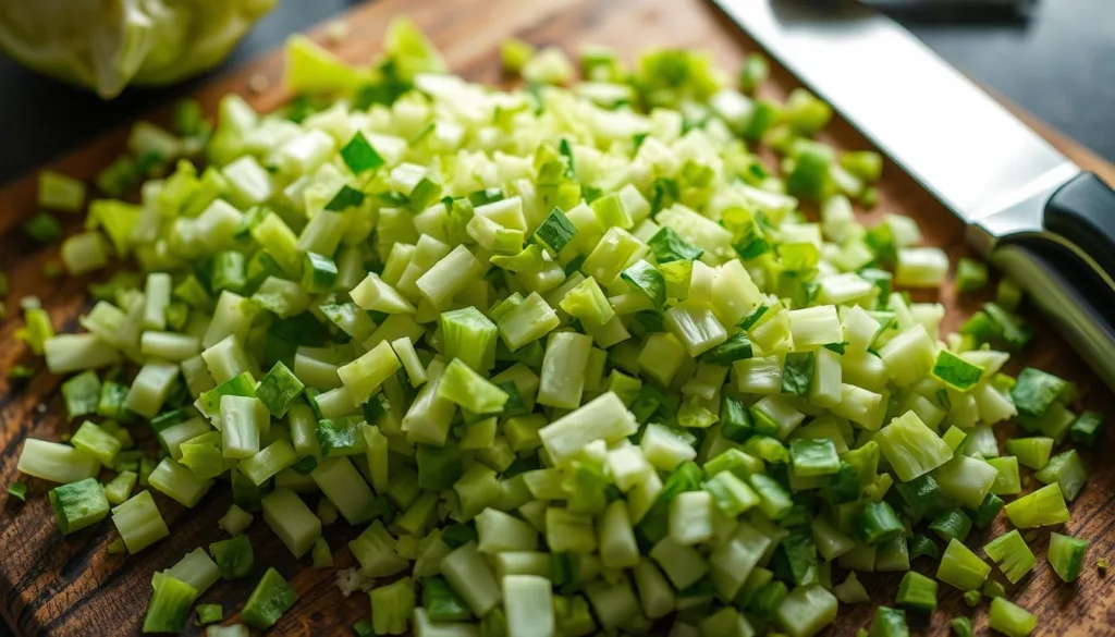 chopped cabbage