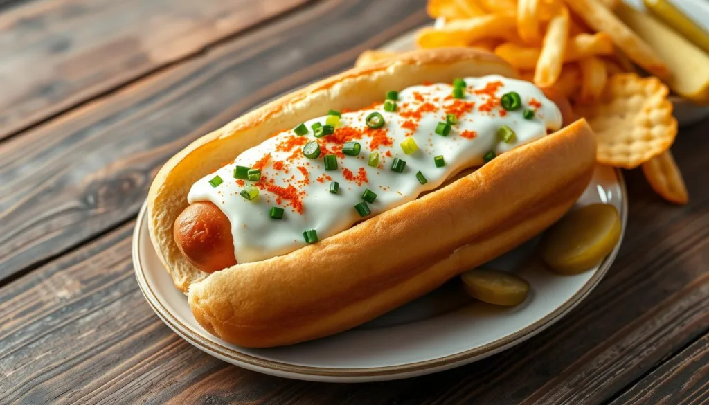 cream cheese hot dog