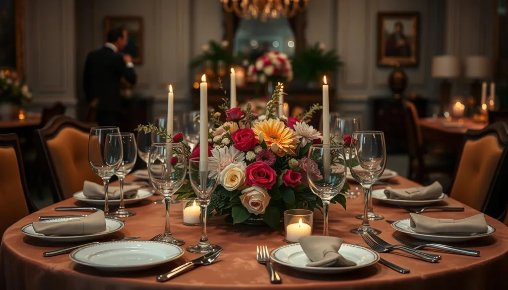 dinner party table setting