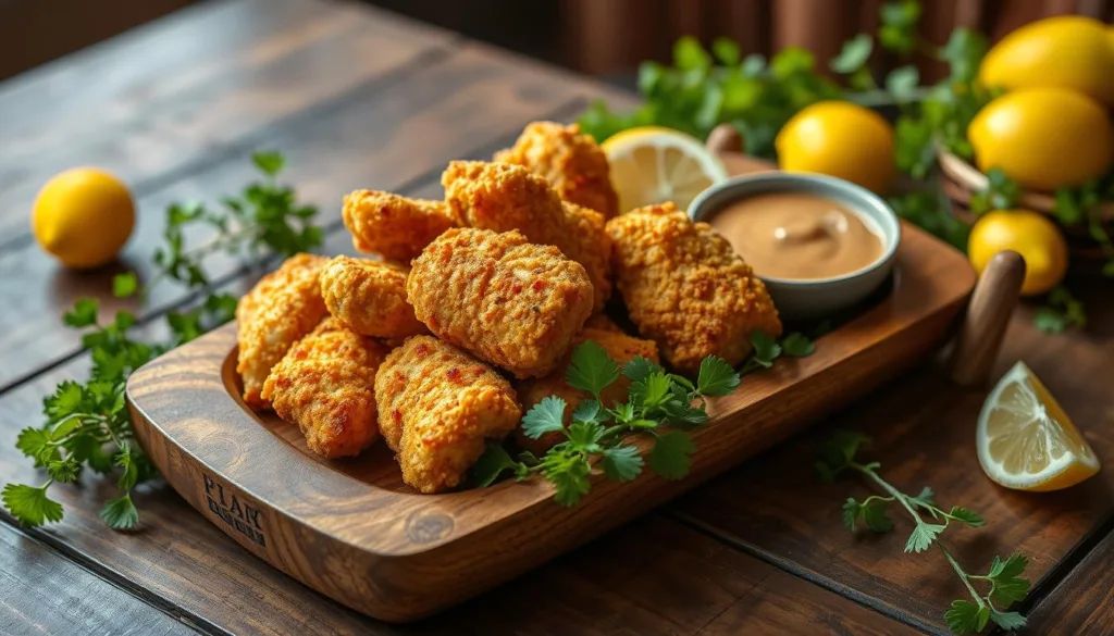 serving catfish nuggets