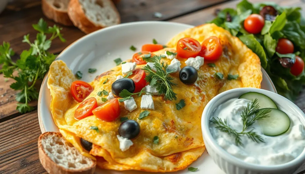 serving suggestions for Mediterranean omelette