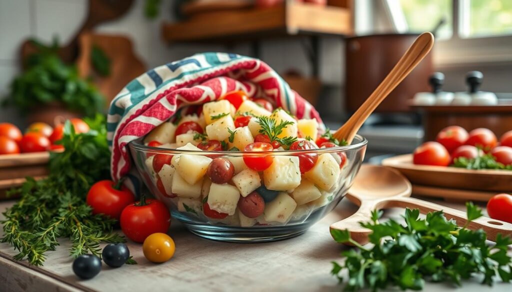 storing greek potato salad